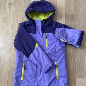 Lands End girls purple ski snow jacket size 7/8 (S)